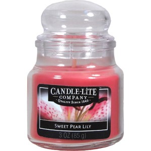 CANDLE 3OZ JAR SWEET PEAR LILY