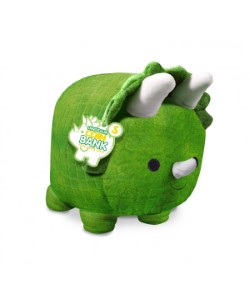 Green Dinosaur Plush Kids Coin Bank