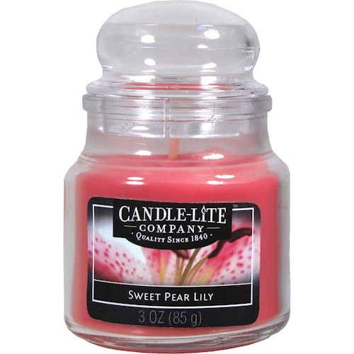 CANDLE 3OZ JAR SWEET PEAR LILY