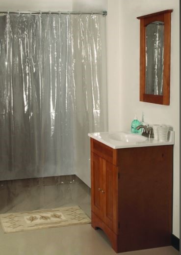 SHOWER CURTAIN VINYL CLR 70X72