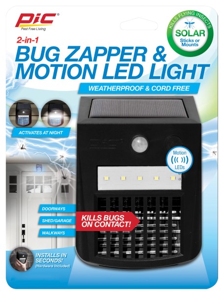 BUG ZAPPER & MOTION LED LIGHT ( SOLAR )