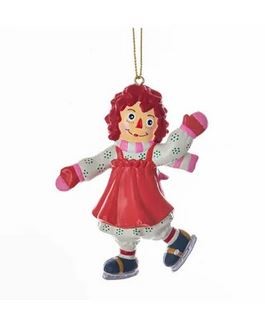 PLSTC RAGGEDY ANN SKATNG ORN