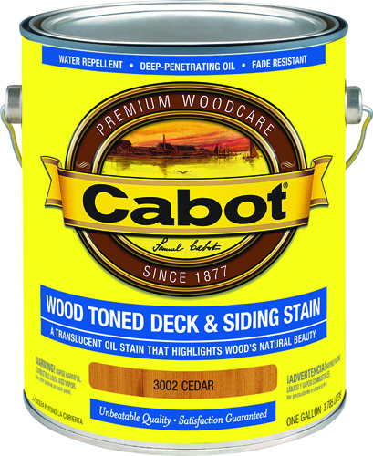 Cabot 3000 Series 3002 Deck and Siding Stain, Cedar, 1 gal Can