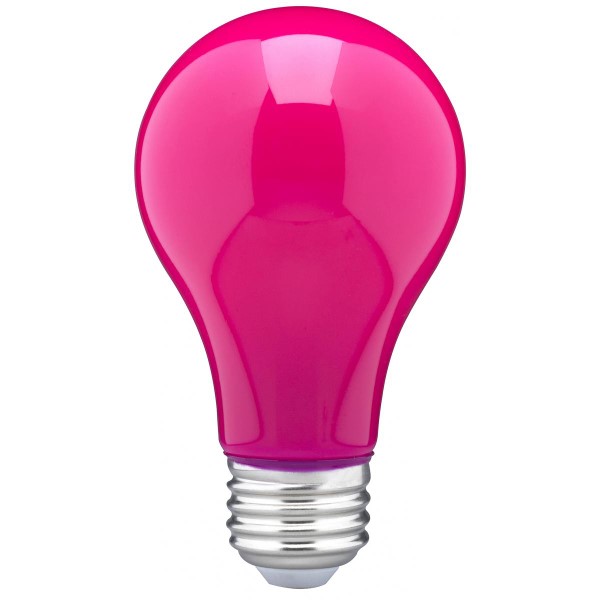 BULB A19 LED PINK 8W 360DEG