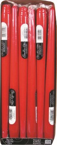 12" TAPER CANDLE Crimson