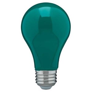 BULB A19 LED GREEN 8WATT 360DEG