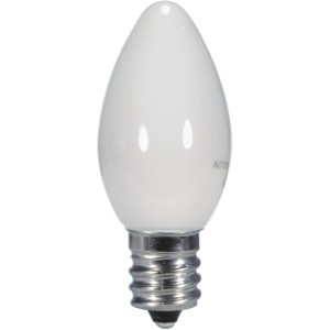 0.5 WATT LED C7 WHITE 2700K CANDELABRA BASE 120 VOLTS