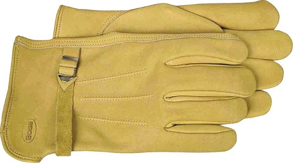 Boss 6023L Premium Unlined Tan Cowhide Drivers Gloves Large