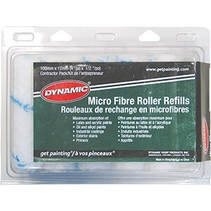 Dynamic 05706 4" x 1/2" (100mm x 12mm) Microfiber Mini Roller 10Pk