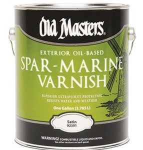 OLD MASTERS 92301 1G SATIN SPAR MARINE VARNISH 350 VOC