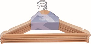 Simple Spaces Clothes Hanger Set, 44-1/2 In L X 22.7 In W, Wood, Natural