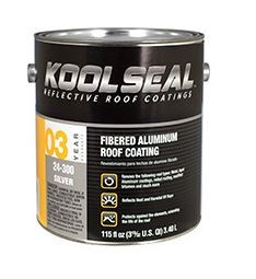 KOOL SEAL KS0024300-16 Aluminum Roof Coating, Silver, 5 gal Pail
