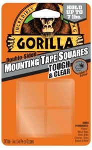 Gorilla Glue - 1" Double-Sided Tough & Clear Mounting Tape Squares - 24