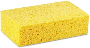 Scotch-Brite 7449-T Commercial Sponge, 6 in L, 1.6 in Thick, Cellulose,