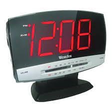 Westclox 80187 Plasma Alarm Clock, 1.8 in Display, LED Display