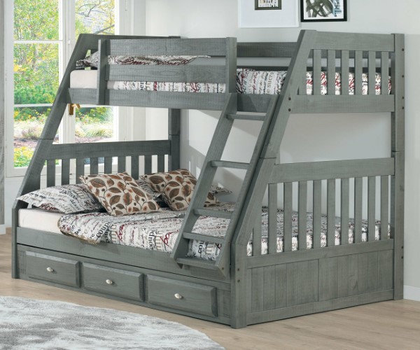 BUNK BED TWIN/FULL GRAY