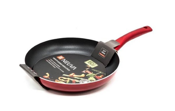 DH 11" CERAMIC N-S FRY PAN RED