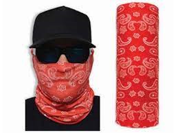 FACE GUARD RED PAISLEY