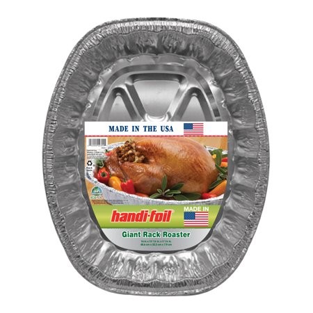 HANDI-FOIL 2324TL-15 Roast Pan with Food Rack, Aluminum