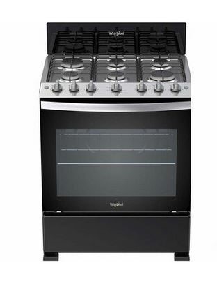 Whirlpool 30" Gas 6-Burner Black Stove