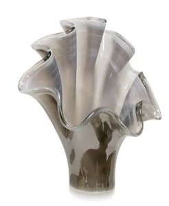 PAVONE Murano Glass Vase Gray