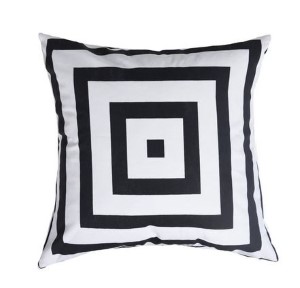 DANN FOLEY Pillow W/BK&Wh Square