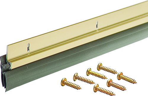 M-D 05702 Door Sweep, 36 in L, Aluminum Flange