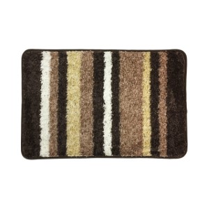 Abby Blk Stripe Bathroom Rug