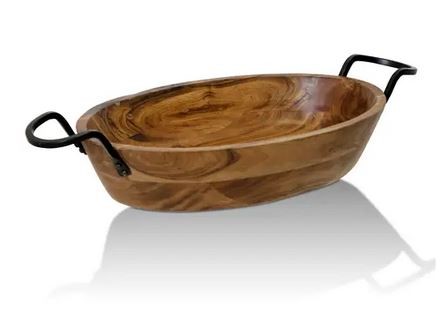 NATURAL ACACIA Oval W&I Dish SML