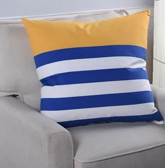 DANN FOLEY W/B/W/Y Stripe Pillow