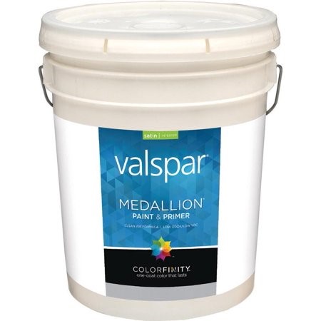 Valspar Medallion 3402 Interior Paint, Satin, Tint, 5 gal