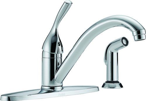 DELTA 400-DST Kitchen Faucet with Side Spray, 1-Faucet Handle, 4-3/4 in H
