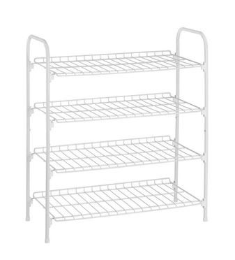 SHELF WIRE SHOE/ACC 4-TIER WHT