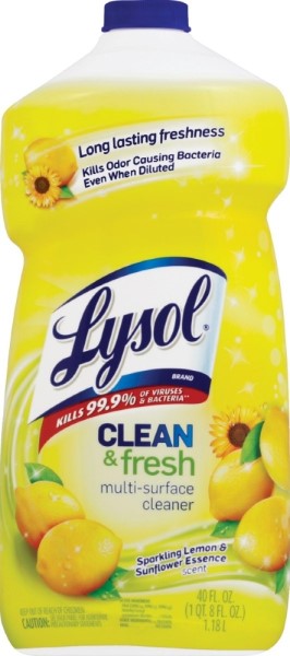 Lysol 1920078626 All-Purpose Cleaner, Clear, 40 oz Bottle