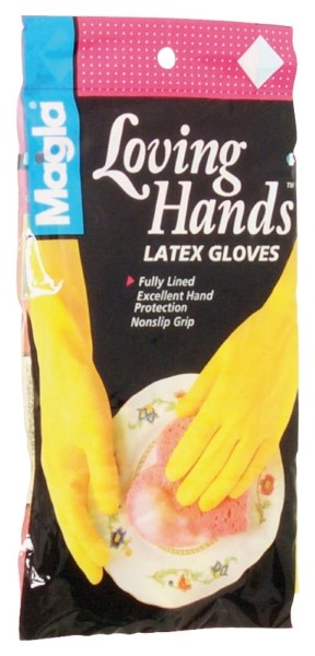 Spontex 69982 Extra-Flexible Protector Gloves, M, Yellow, Latex