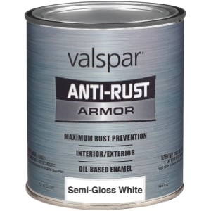 Valspar Anti-rust Oil-based Semi-gloss Armor Rust Control Enamel, White, 1