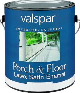 Valspar 1500 Paint Interior Exterior Satin White Floor Gallon