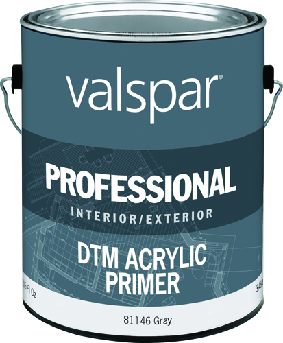 VALSPAR PROFESSIONAL 81146 DTM Primer, Gray, 1 gal