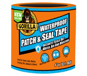 Gorilla Glue - Patch and Seal Tape, 10 Ft L, 4IN X10FT , Black