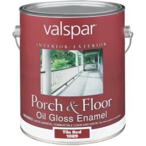 Valspar 1 Gal. Tile Red Oil Based Gloss Porch & Floor Enamel