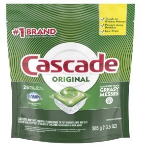 Cascade 97716 2-in-1 ActionPacs, Automatic Dishwasher Detergent, 13.4 oz Bag