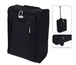 SUITCASE 600D POLYESTER BLK