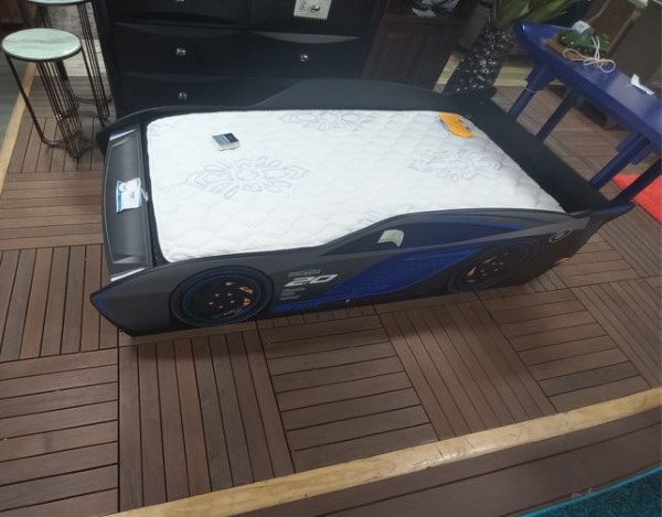 CAR BED BLUE/GRAY