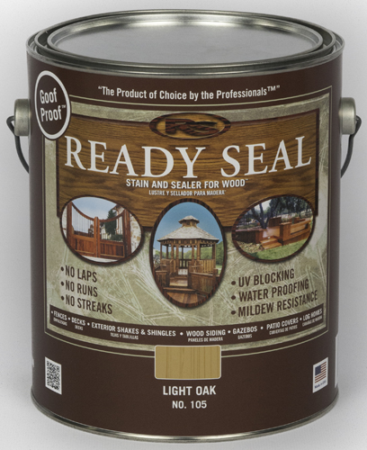 Ready Seal 105 Stain and Sealer, Light Oak, 1 gal Can