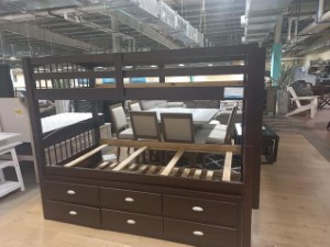  Merlot Twin Bunk Bed - Twin with Trundle Bed