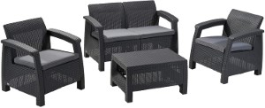 KETER CORFU 4PC LOUNGE SET  GRAP