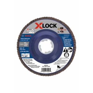 Bosch FDX27450120 Flap Discs 4-1/2"  120 Grit  X-Lock