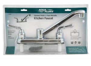 Aqua Plumb  8-Inch Fancy Polished Chrome Kitchen Faucet Teapot Handles