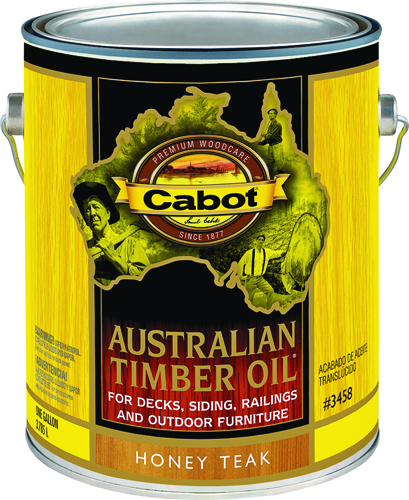 Cabot 3400 Series 3458 Timber Oil, Honey Teak, 1 gal Can
