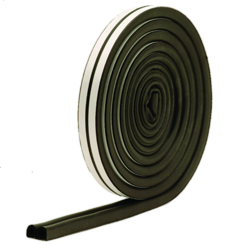 M-D 01025 Weatherstrip Tape, 17 ft L, 11/32 in W, EPDM, Black